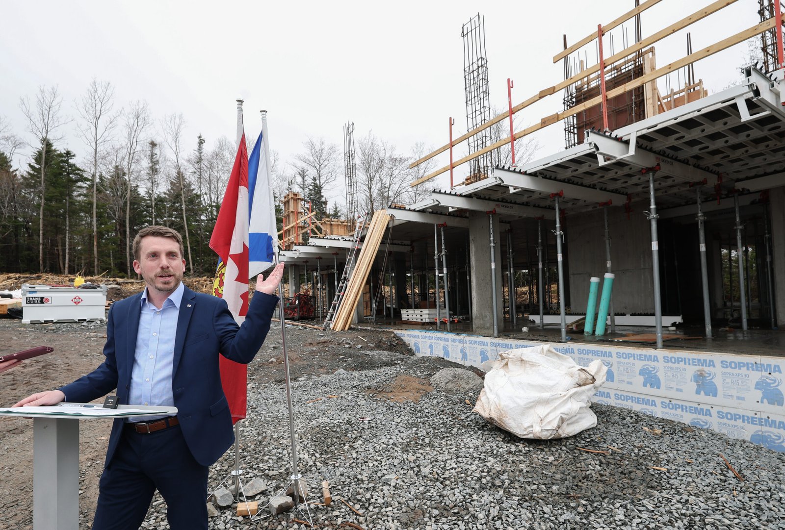 Braedon Clark, MP for Sackville-Bedford-Preston, announces a new child-care centre in Beaver Bank today, May 11, on behalf of Anna Gainey, Secretary of State for Children and Youth. The new centre is expected to create up to 194 new child-care spaces for infants, toddlers and preschool-aged children. (Province of Nova Scotia)